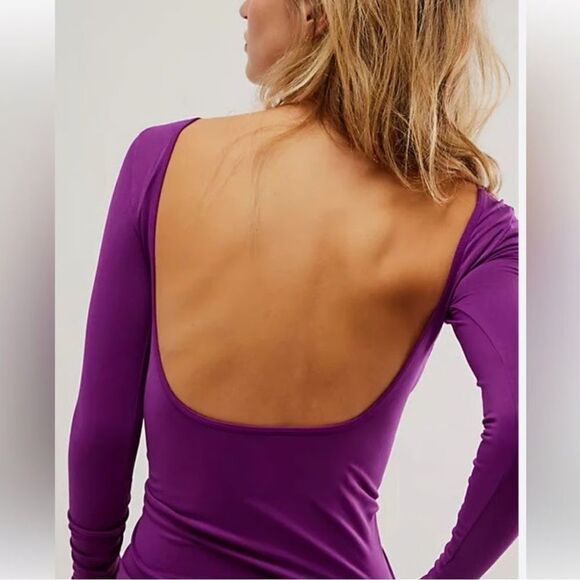 Free People Intimately Low Back Seamless Long Sleeve XS/S - Picture 4 of 4